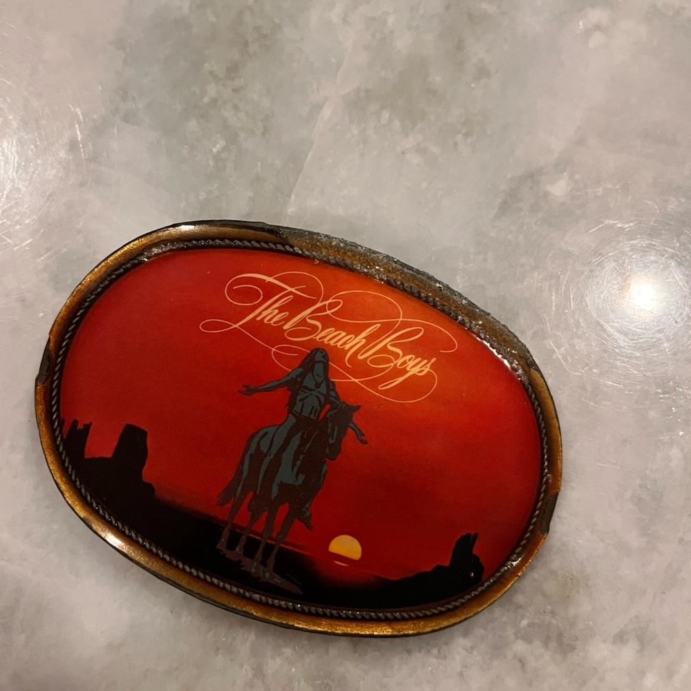 The Beach Boys Red Belt Buckle